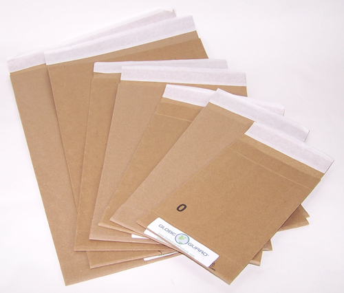 sustainable packaging, 100 percent recycled content mailer envelopes