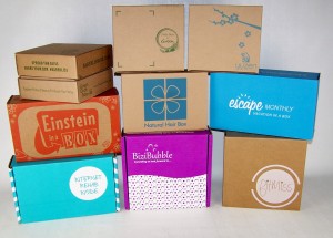 A partial group of subscription boxes we've run