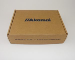 Akamai box exterior, Salazar Packaging, custom printing, e-commerce, subscription packaging