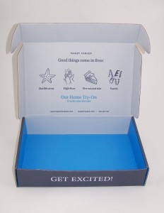 E-flute board for clean, retail look, NOT weight reduction
