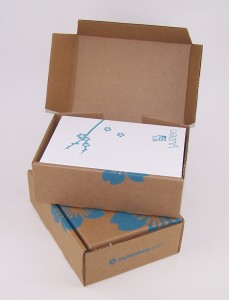 New Yuzen rigid box in new custom printed mailer
