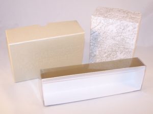 Rigid boxes with textured, embossed or clear lids by Salazar Packaging