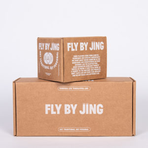 White print on kraft (brown) box by Salazar Packaging