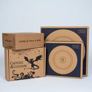 black ink on kraft board for a bold look on e-commerce boxes