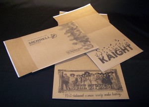 black on Kraft unpadded paper mailers