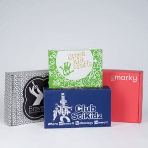 Boxes for Kid's products, e-commerce, subscription packaging, Children's e-commerce