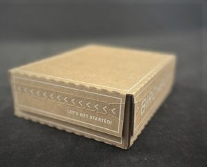 digital box printing white on kraft by Salazar Packaging