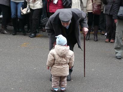 "Old man and child"