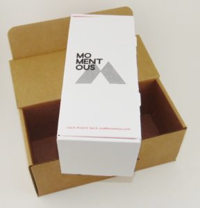 one color on white exterior, Salazar Packaging, e-commerce packaging, custom packaging
