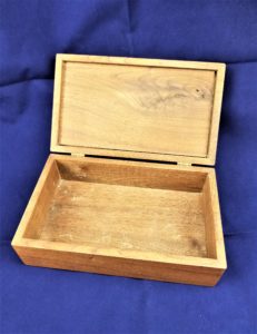 hinge style wooden box by Salazar Packaging